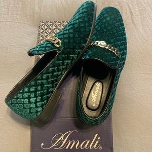 Men’s green slip ons by Amali.  Size 9.5